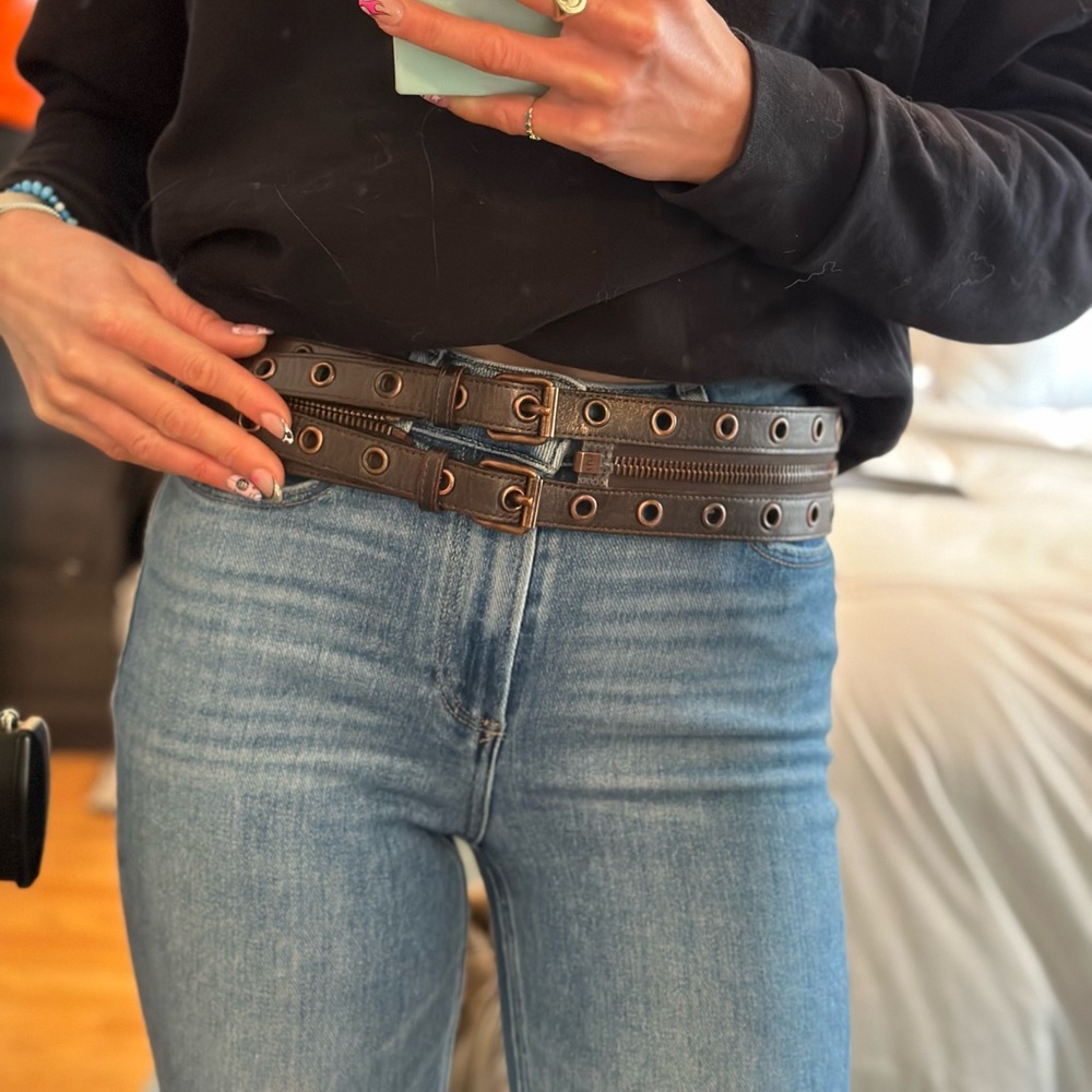 Vintage Celine Zipper belt